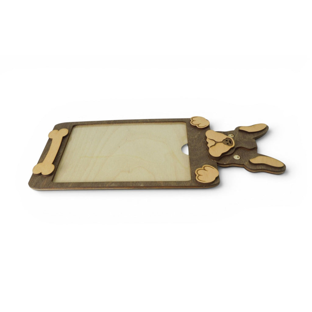 Personalized French Bulldog Photo Frame Wooden Custom Name Dog Gift 6x4" Photo