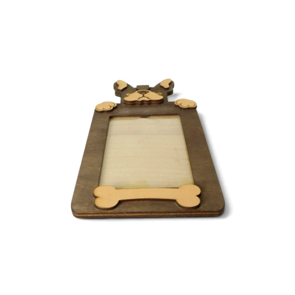 Personalized French Bulldog Photo Frame & Stand Custom Dog Gift 5x3" Photo