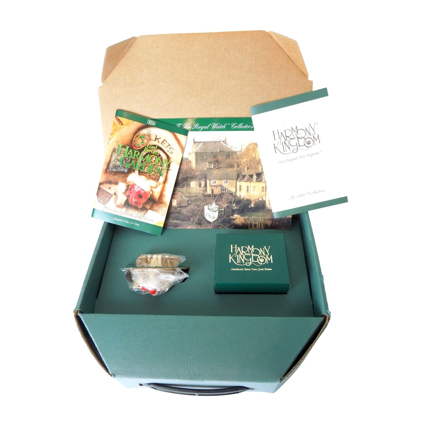 Harmony Kingdom Mutton Chops Sheep Wolf Box Figurine & Cats Pin Vintage England