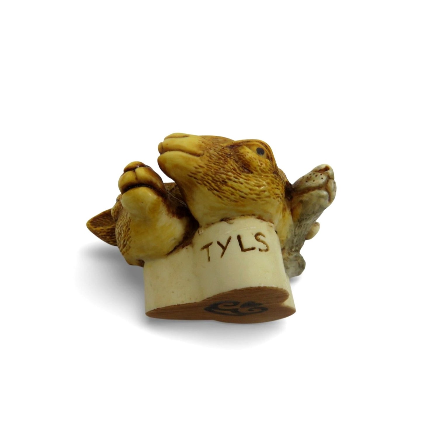 Harmony Kingdom Mutton Chops Sheep Wolf Box Figurine & Cats Pin Vintage England