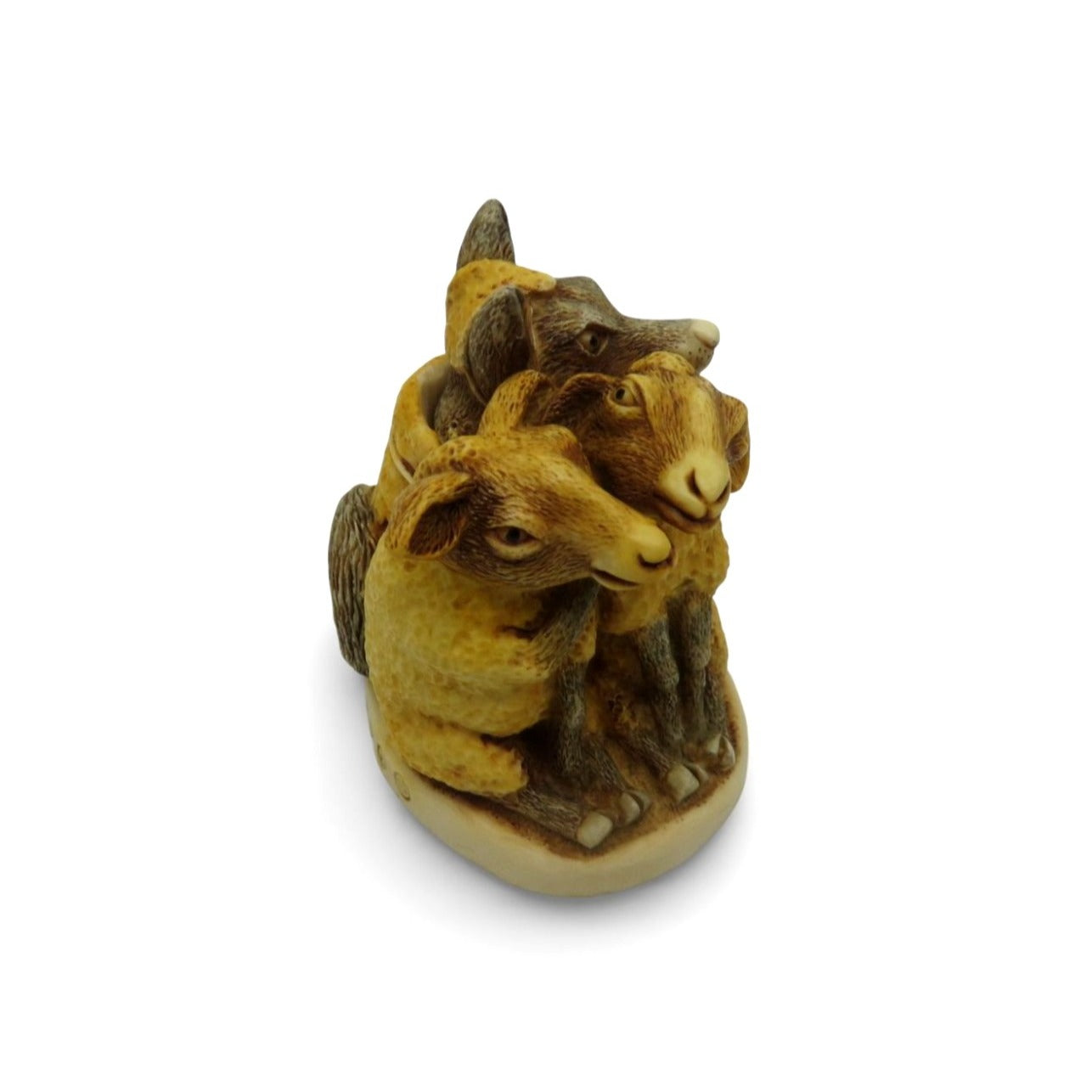 Harmony Kingdom Mutton Chops Sheep Wolf Box Figurine & Cats Pin Vintage England