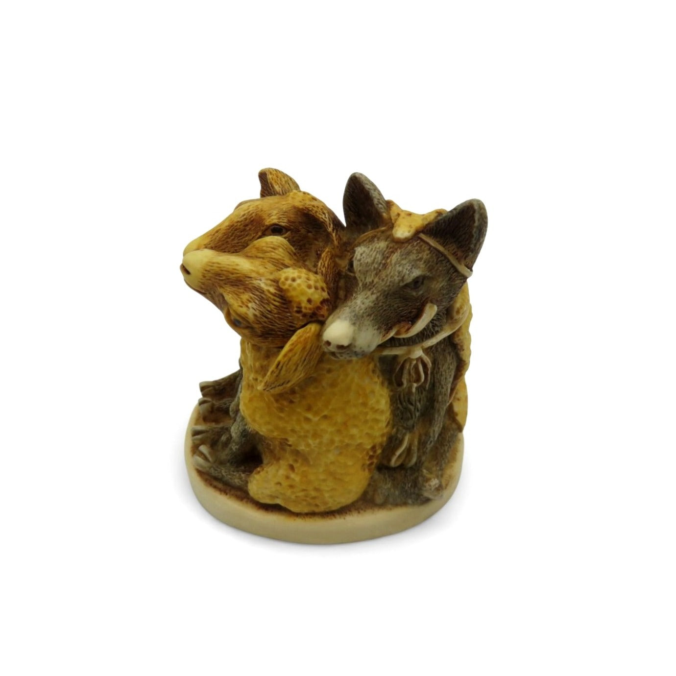 Harmony Kingdom Mutton Chops Sheep Wolf Box Figurine & Cats Pin Vintage England