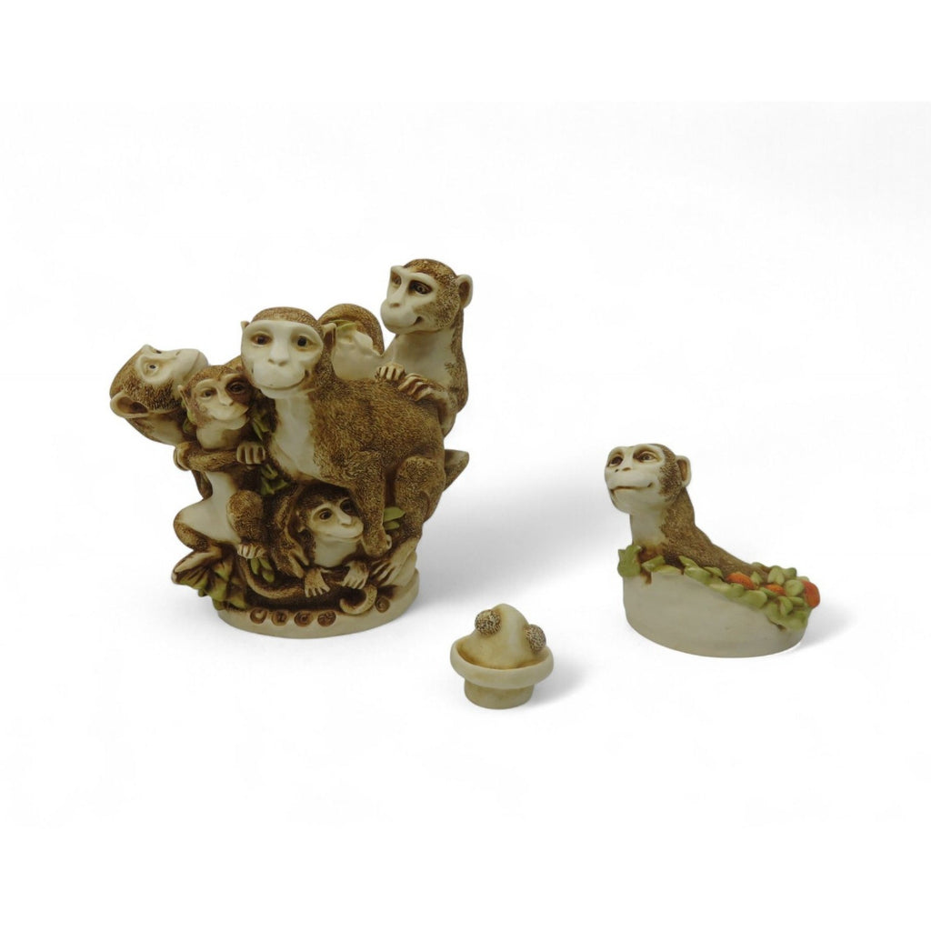 Harmony Kingdom Family Reunion Resin Monkey Box Figurine COA Zookeepers Vintage