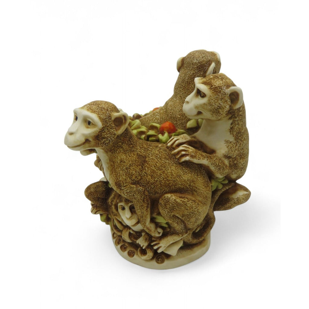 Harmony Kingdom Family Reunion Resin Monkey Box Figurine COA Zookeepers Vintage