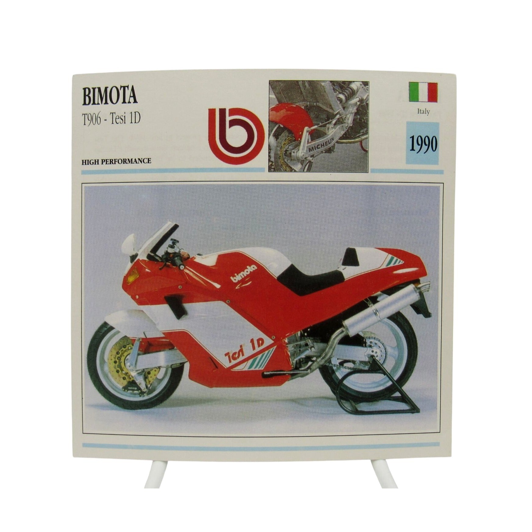 Bimota T906 Tesi 1D 1990 Italy Atlas Edito-Service SA Motorcycle Card