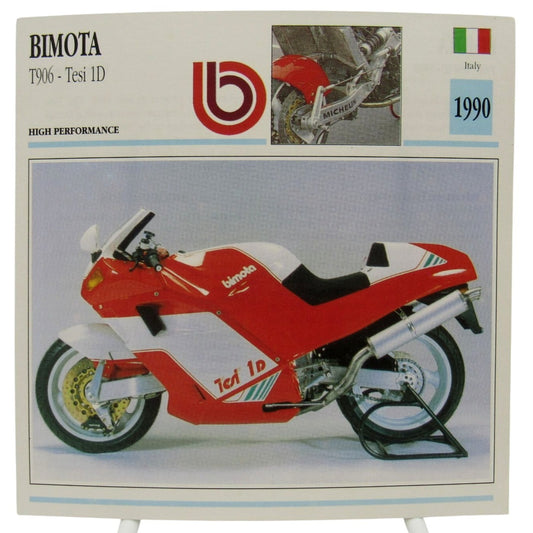 Bimota T906 Tesi 1D 1990 Italy Atlas Edito-Service SA Motorcycle Card