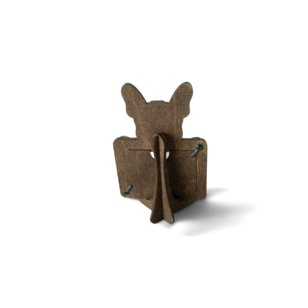 Personalized French Bulldog Wood Photo Frame With Acrylic Cover & Stand for 2 x 3" Photo