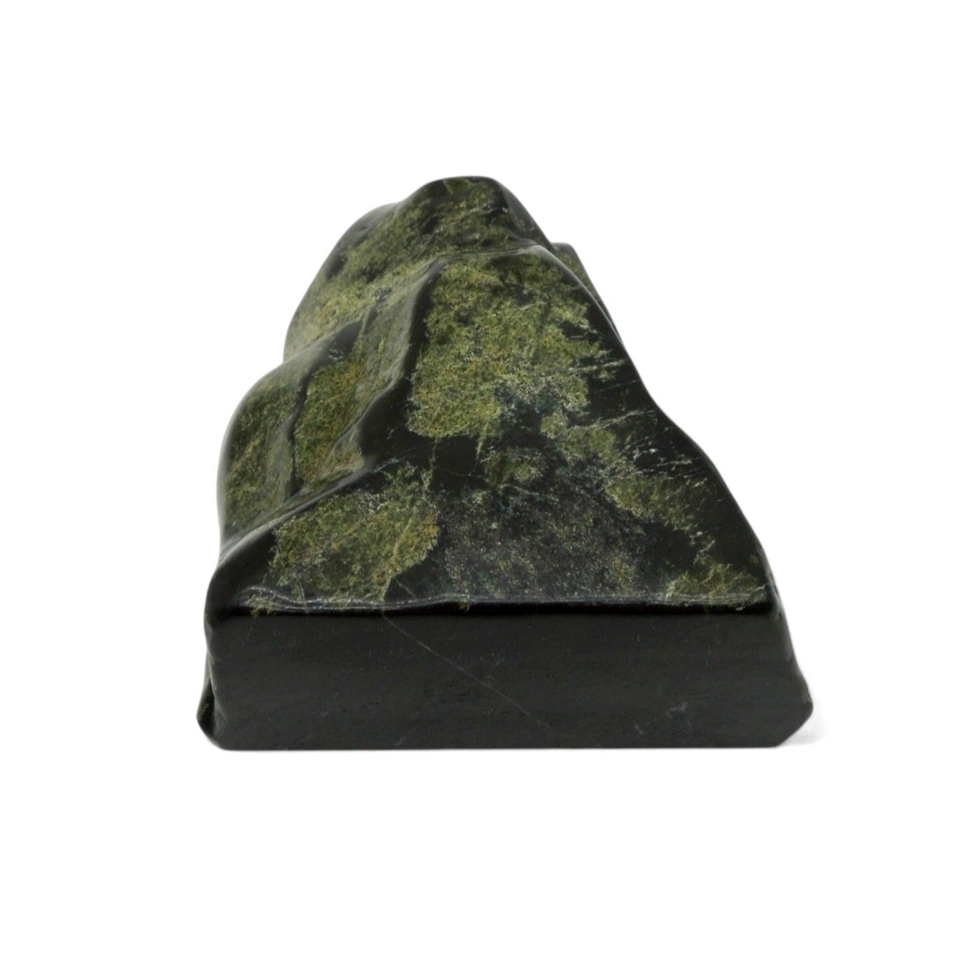 Vintage Indigenous Canadian Labrador Stone Carving Face Inlay Sculpture Decor 5"
