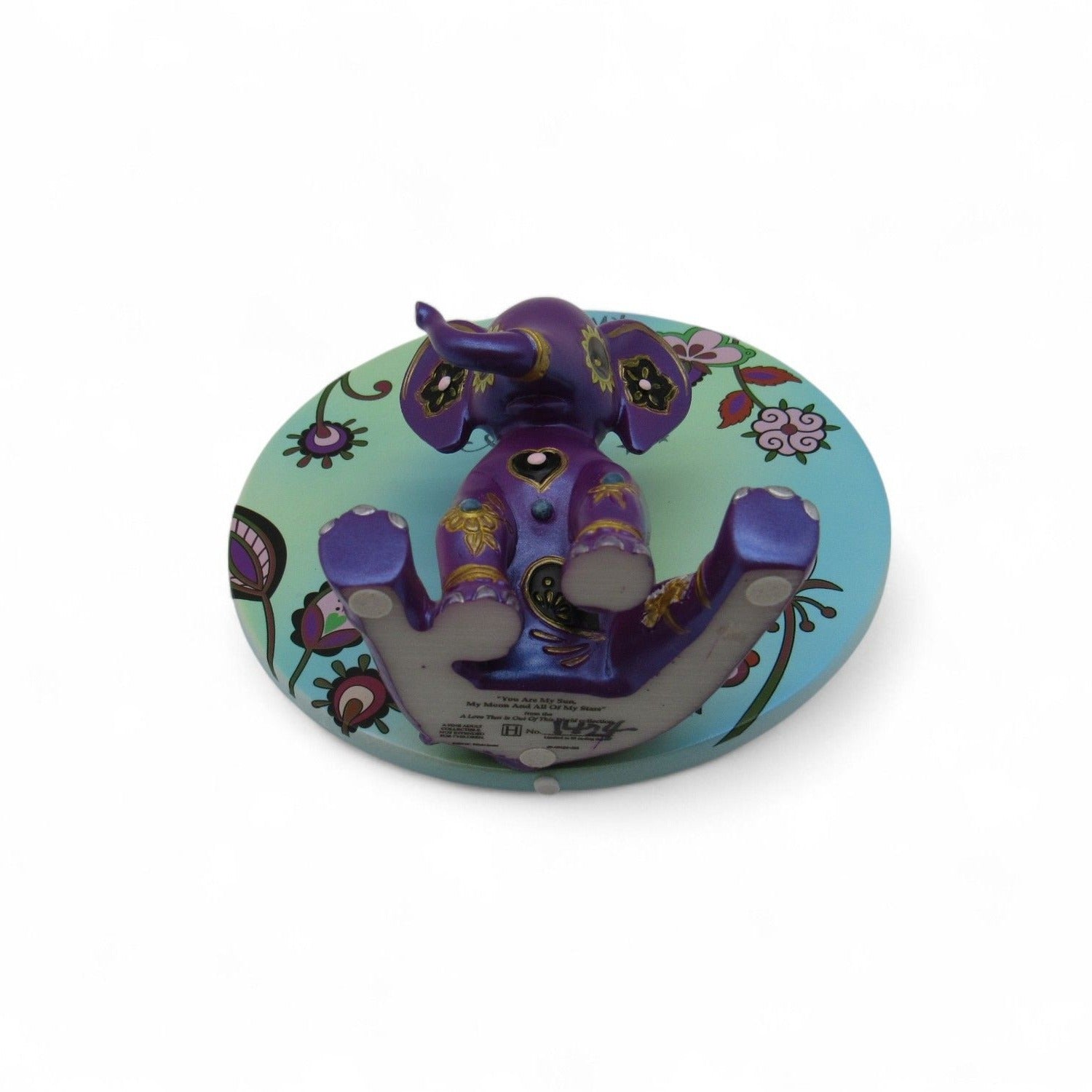 Hamilton Collection Purple Elephant You Are My Sun Figurine Blake Jensen 4.7"