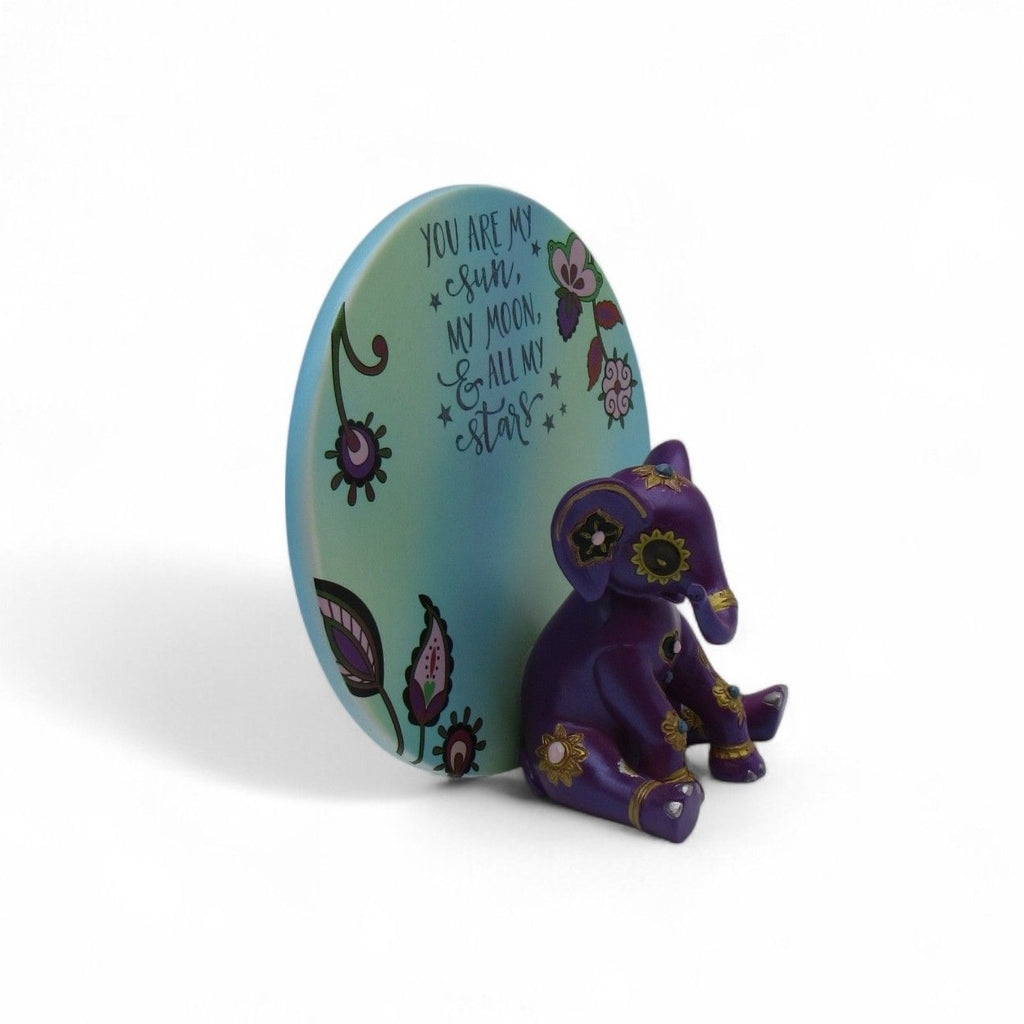 Hamilton Collection Purple Elephant You Are My Sun Figurine Blake Jensen 4.7"