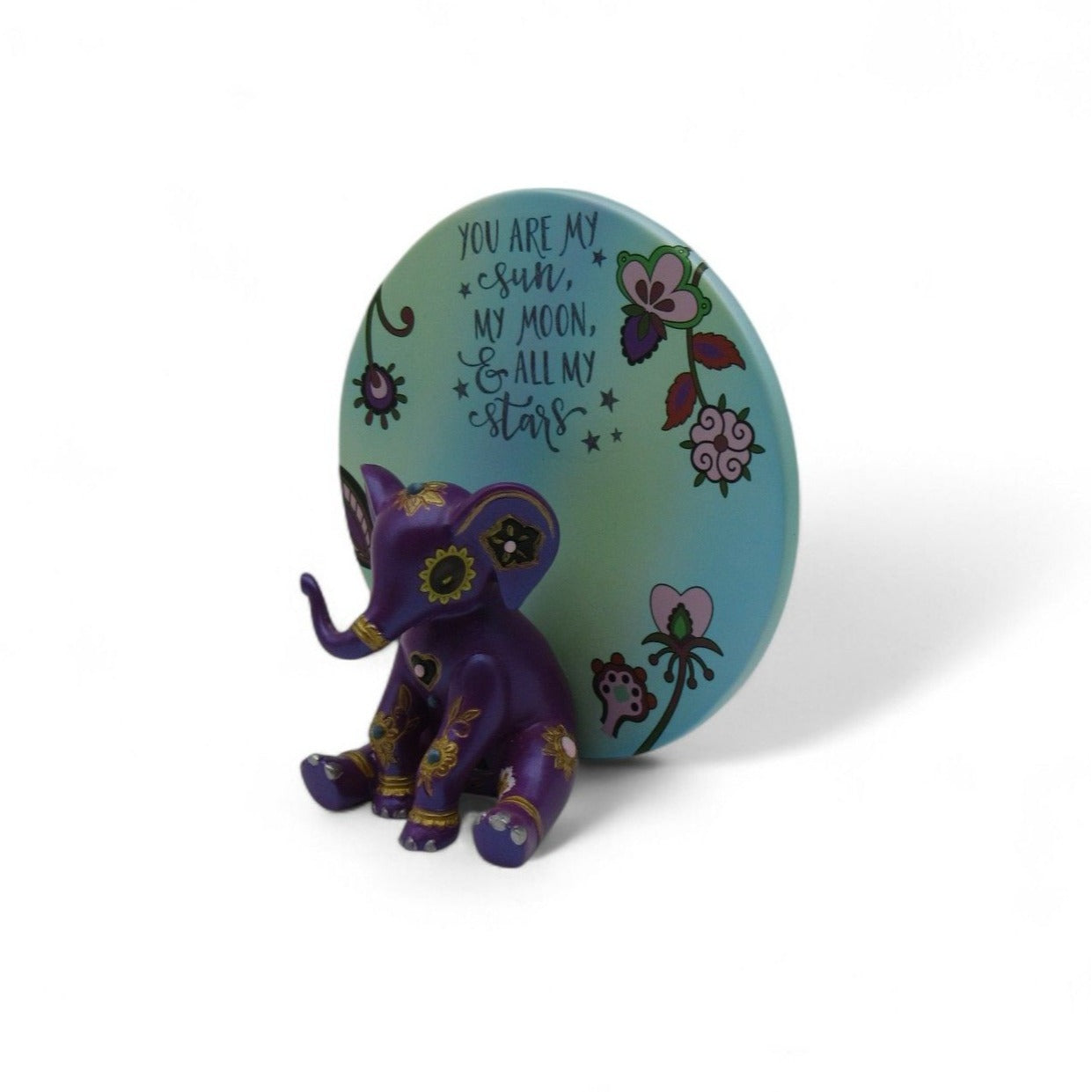 Hamilton Collection Purple Elephant You Are My Sun Figurine Blake Jensen 4.7"