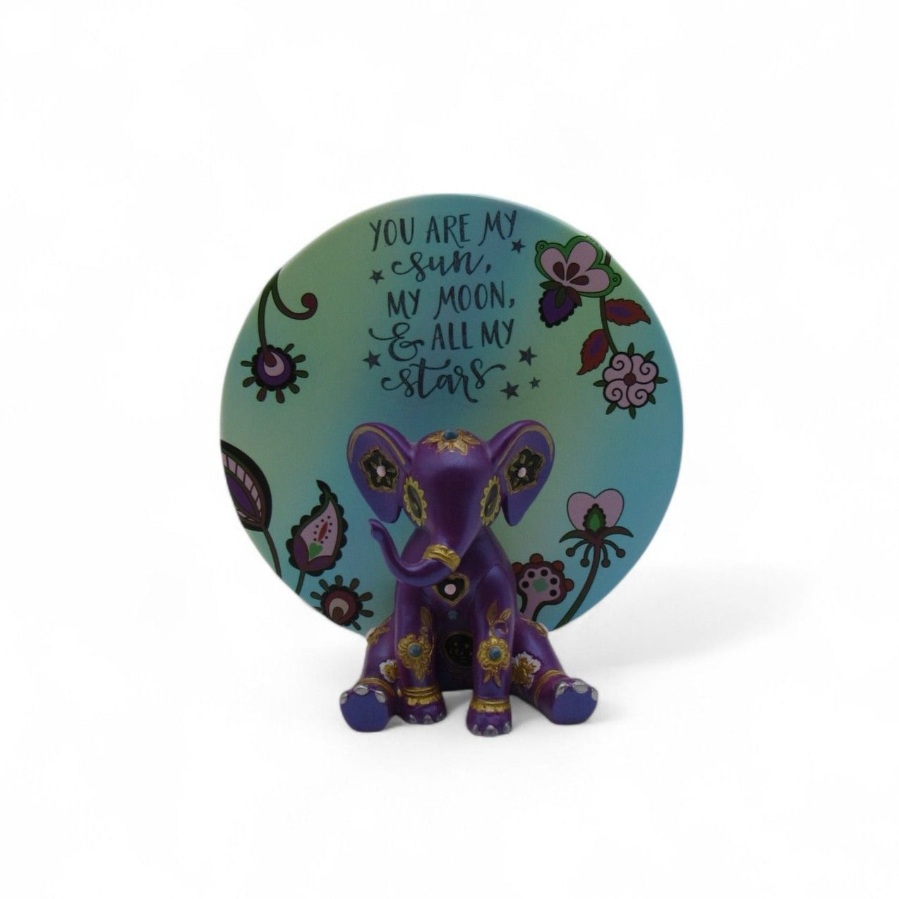 Hamilton Collection Purple Elephant You Are My Sun Figurine Blake Jensen 4.7"