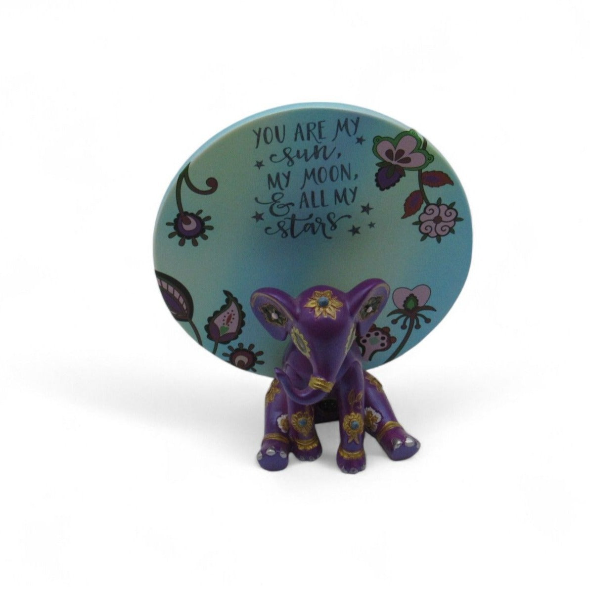 Hamilton Collection Purple Elephant You Are My Sun Figurine Blake Jensen 4.7"