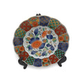 OMC Imari Scalloped Edge Porcelain Plate Floral Japan Vintage 7.5"