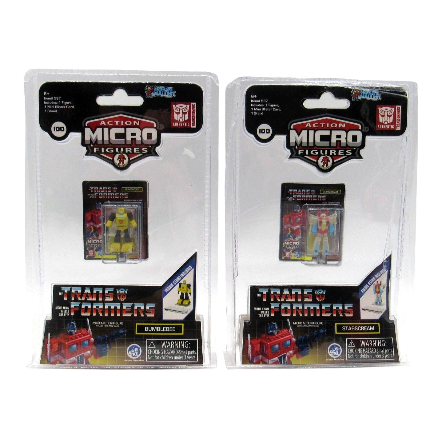 Hasbro Transformers Bumblebee & Starscream Mini Worlds Action Micro Figures