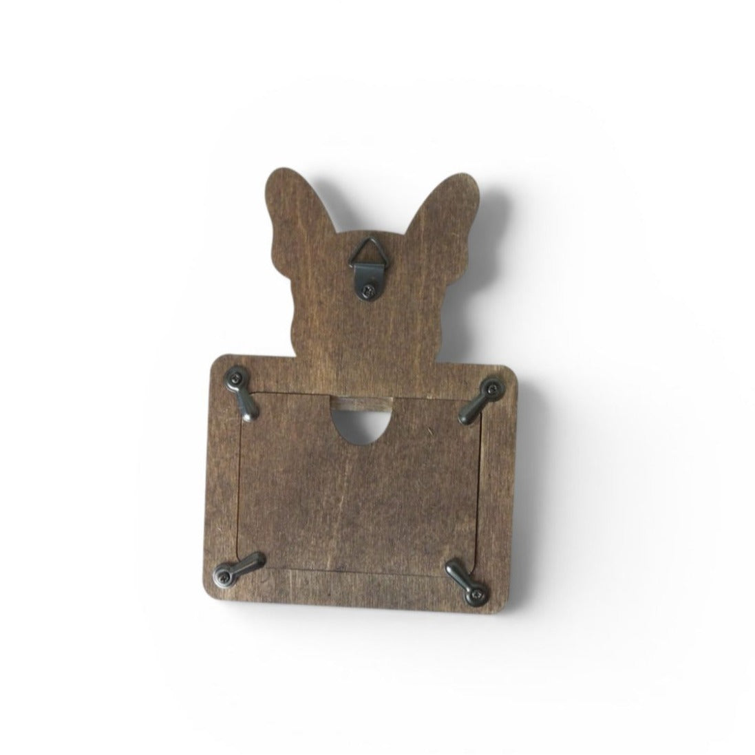 Personalized French Bulldog Wood Photo Frame With Acrylic Cover & Stand for 2 x 3" Photo