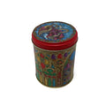 Vintage Angel Cathedral Tin Canister Lidded Christmas Keepsake 4.5"