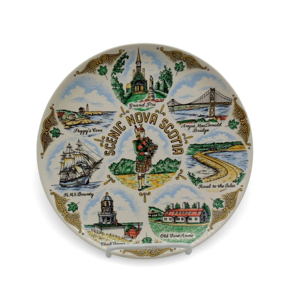 Scenic Nova Scotia Plate Canada Souvenir Collectible Vintage 9"