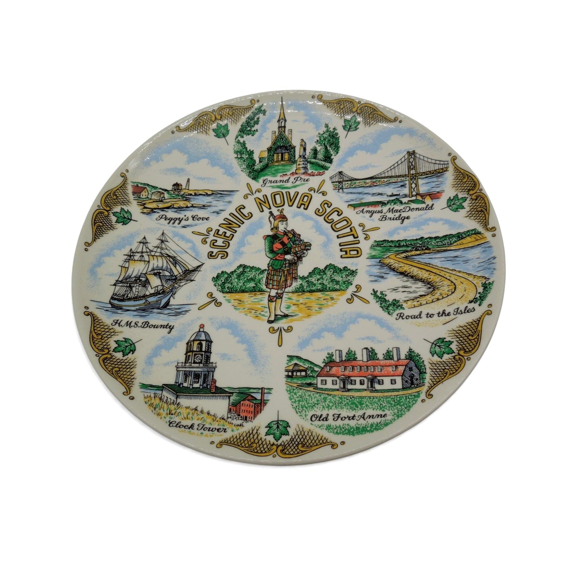 Scenic Nova Scotia Plate Canada Souvenir Collectible Vintage 9"
