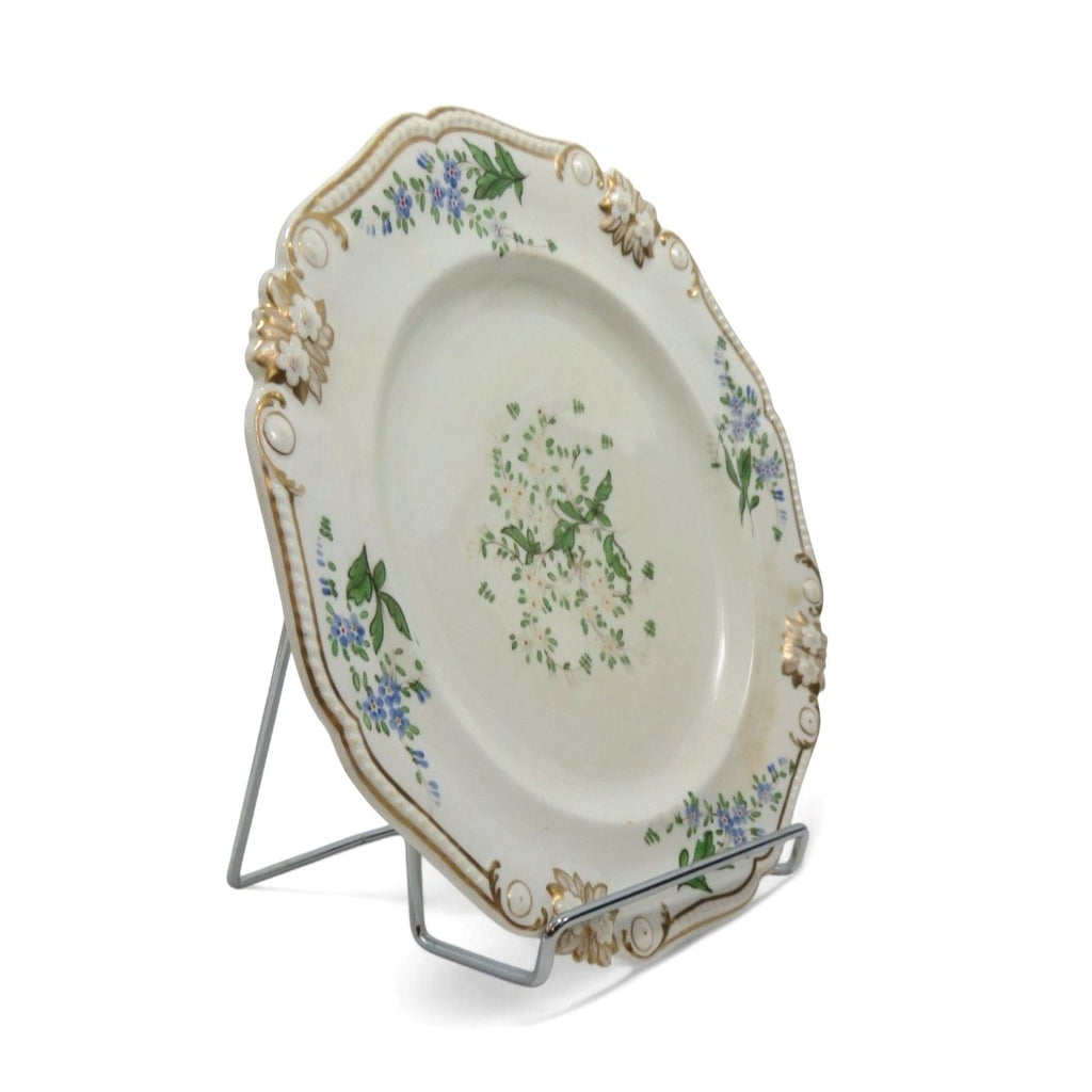 Antique Royal Crown Derby Plate Floral Design 1800s England 10"