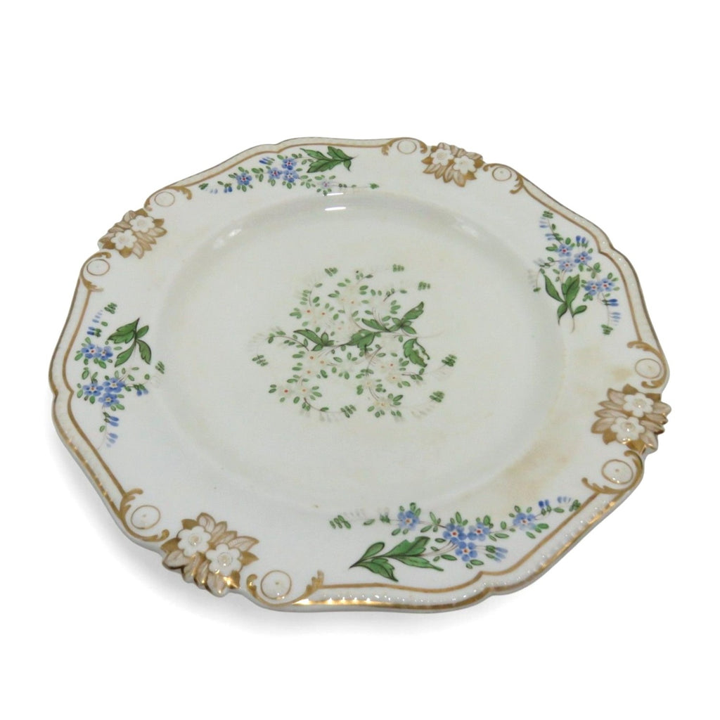 Antique Royal Crown Derby Plate Floral Design 1800s England 10"
