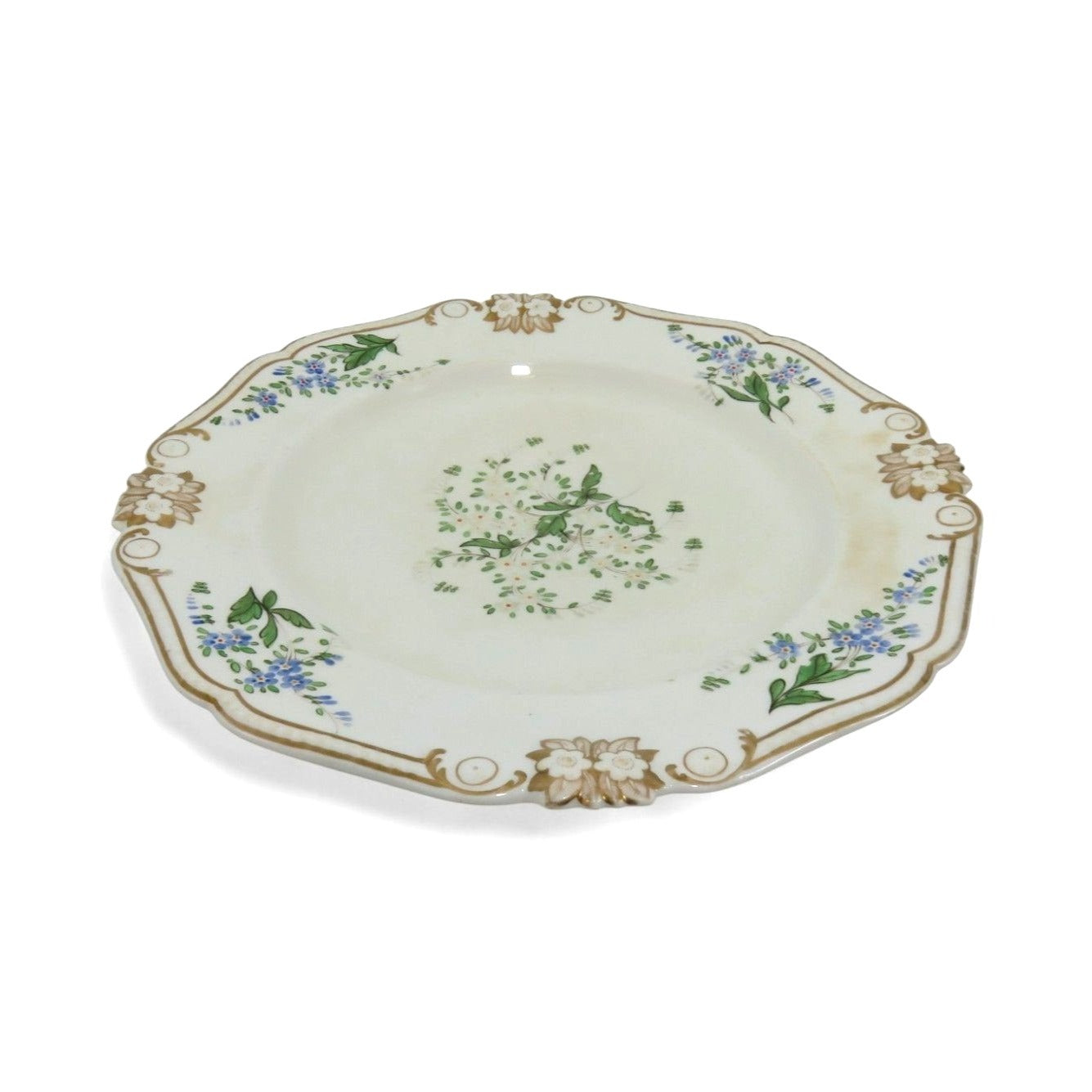 Antique Royal Crown Derby Plate Floral Design 1800s England 10"
