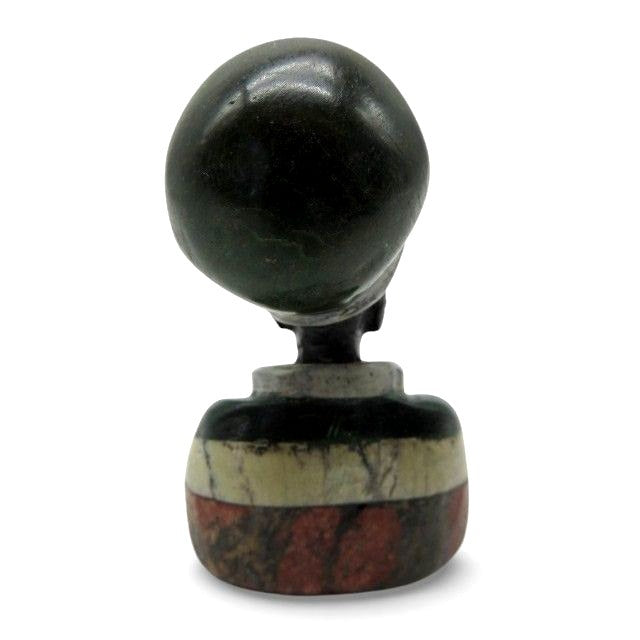 Small Stone Bust Set Hand Carved in South Africa 3.5" and 2.7"