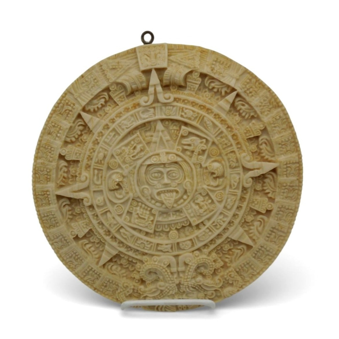 Artesanias Aguilar Aztec Calendar With Informational Back Label 10"