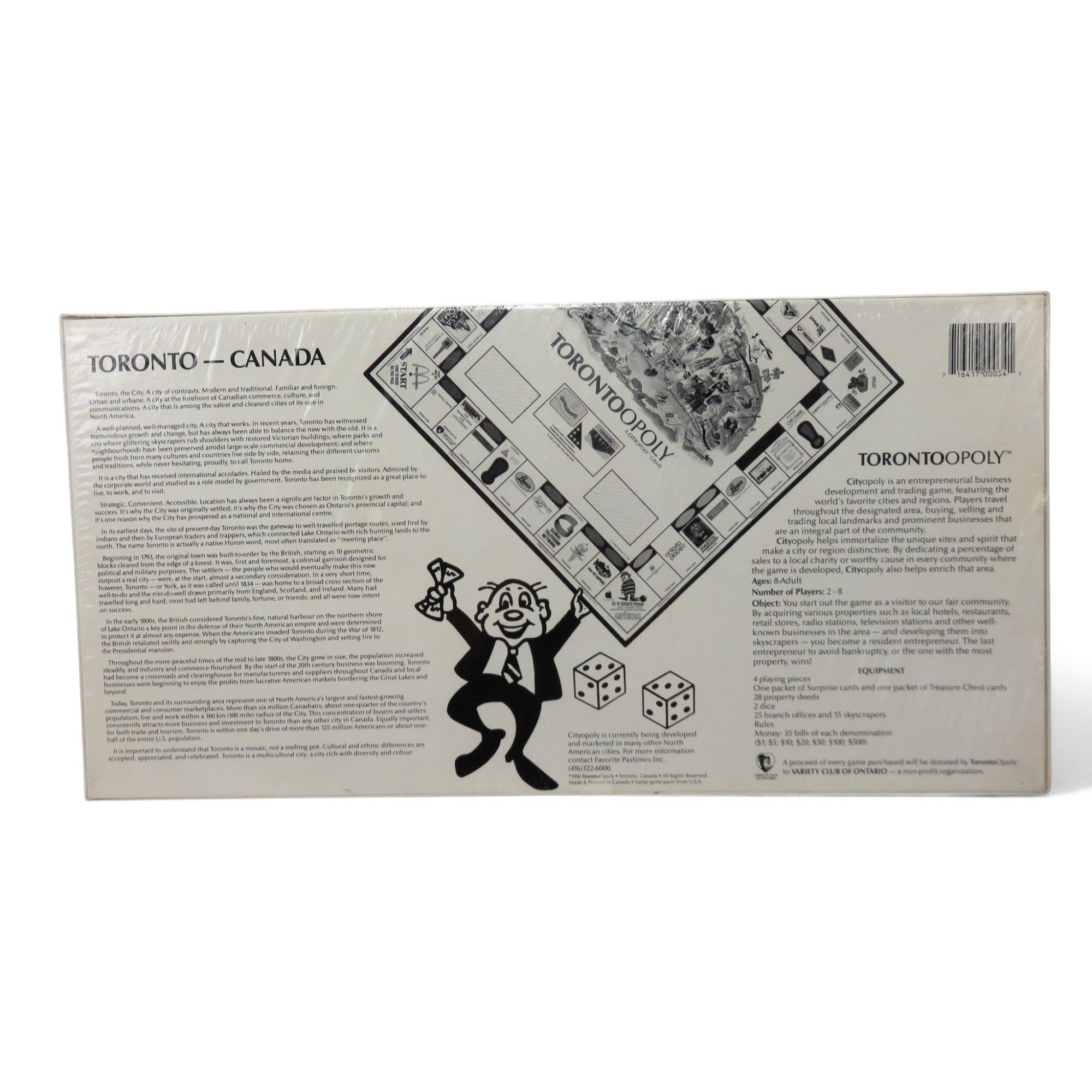 Vintage Torontoopoly Board Game Sealed First Edition 1990 Cityopoly Canada