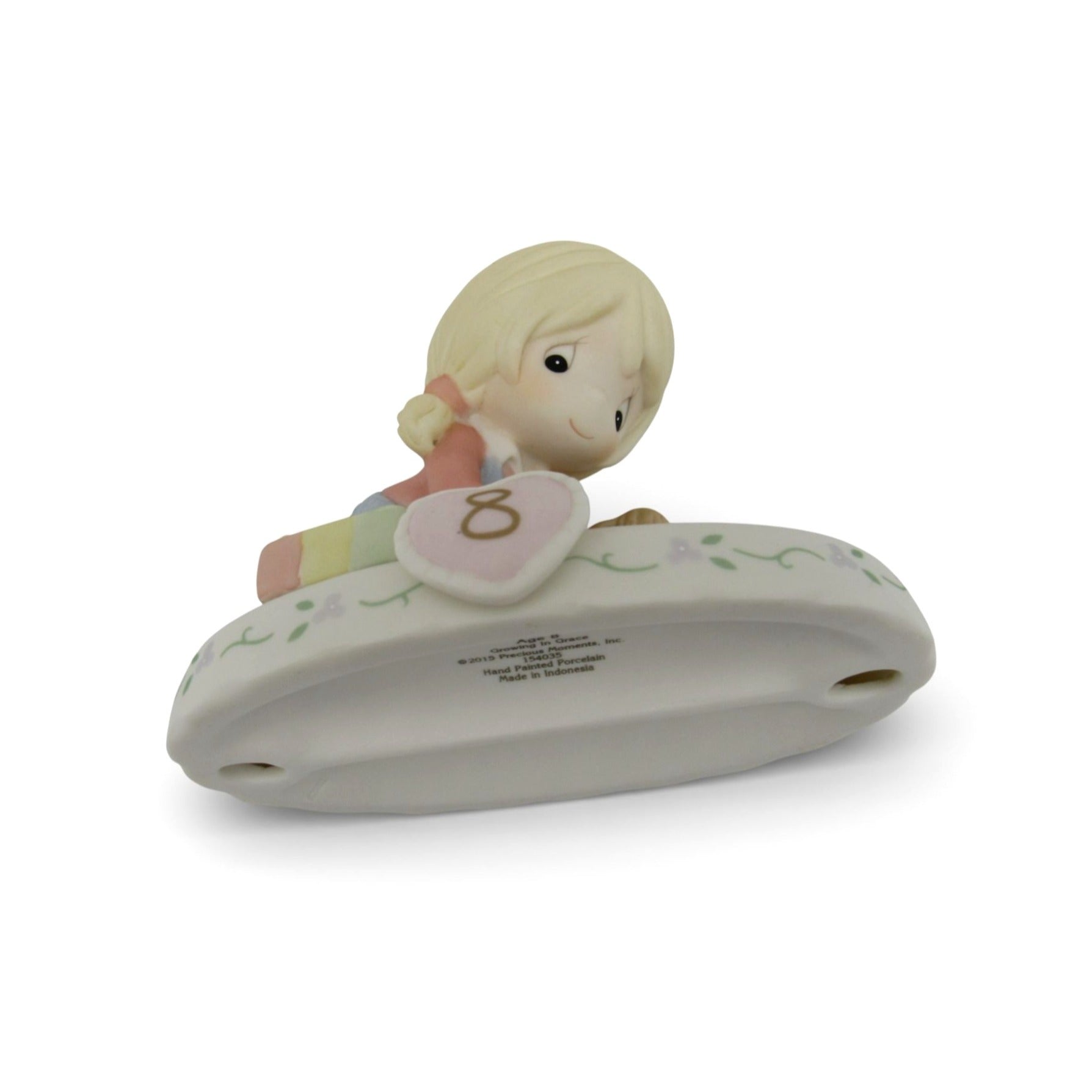 Precious Moments Age 8 Growing In Grace Porcelain Figurine Boxed Girl Puppy