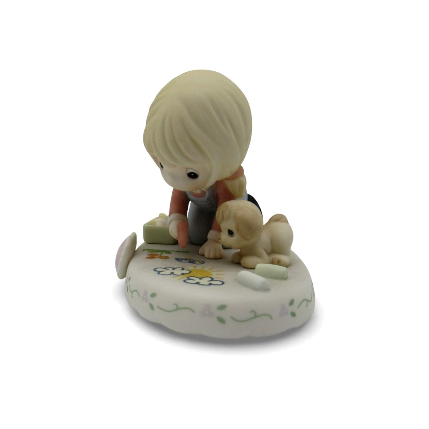 Precious Moments Age 8 Growing In Grace Porcelain Figurine Boxed Girl Puppy
