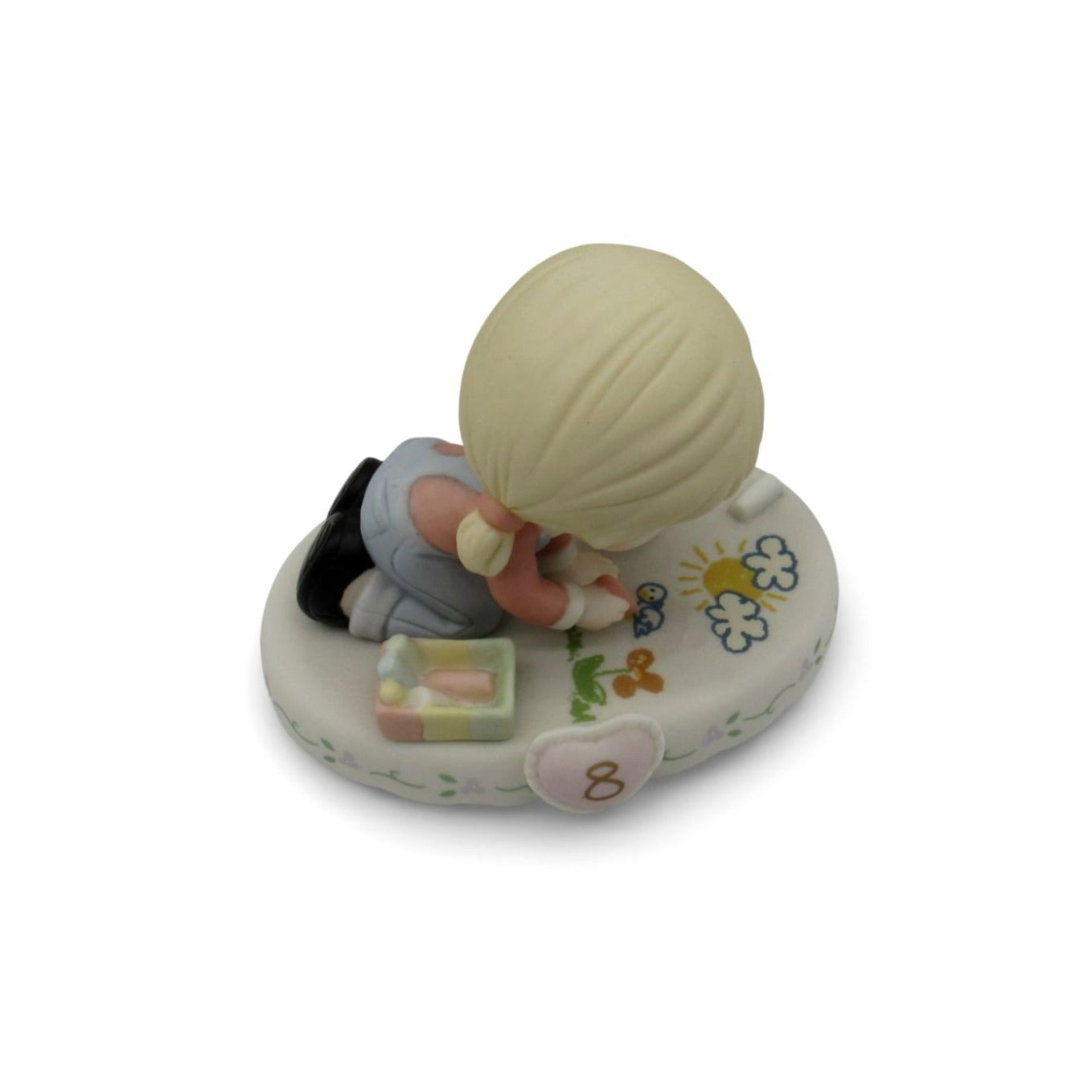 Precious Moments Age 8 Growing In Grace Porcelain Figurine Boxed Girl Puppy