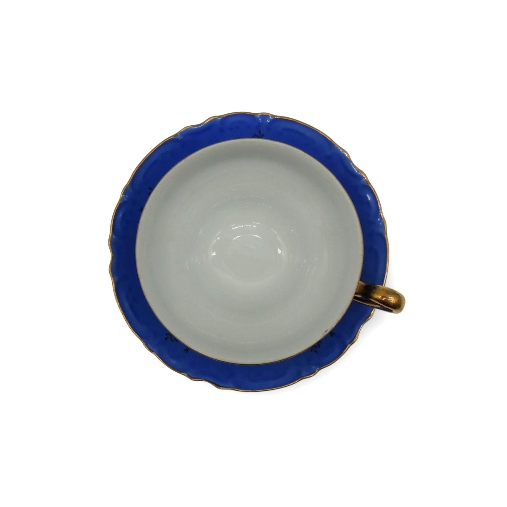 ESD Japan Montreal Canada Souvenir Teacup Set Blue and Gold Vintage