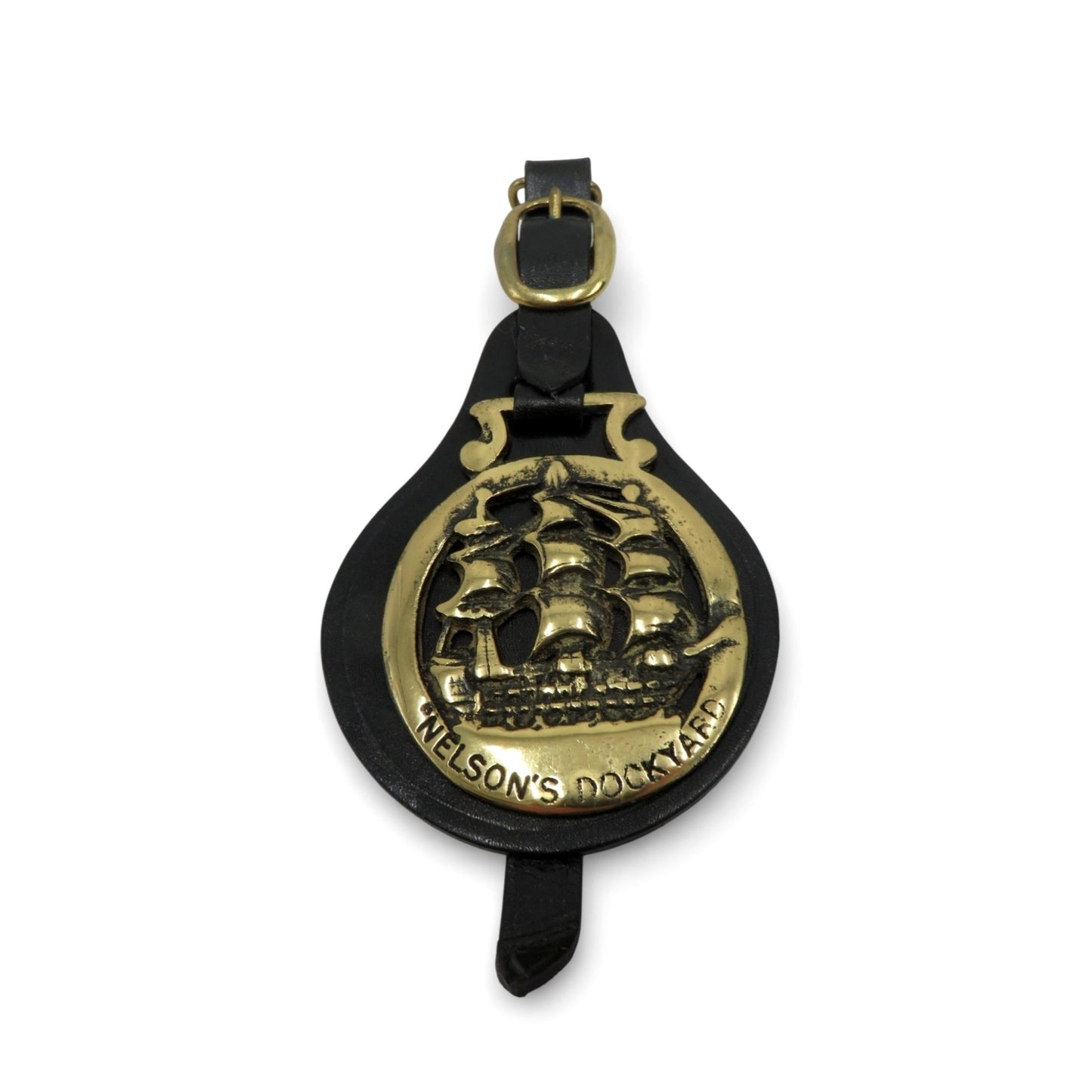 Nelson’s Dockyard Brass Equestrian Horse Medallion Vintage 6.7"