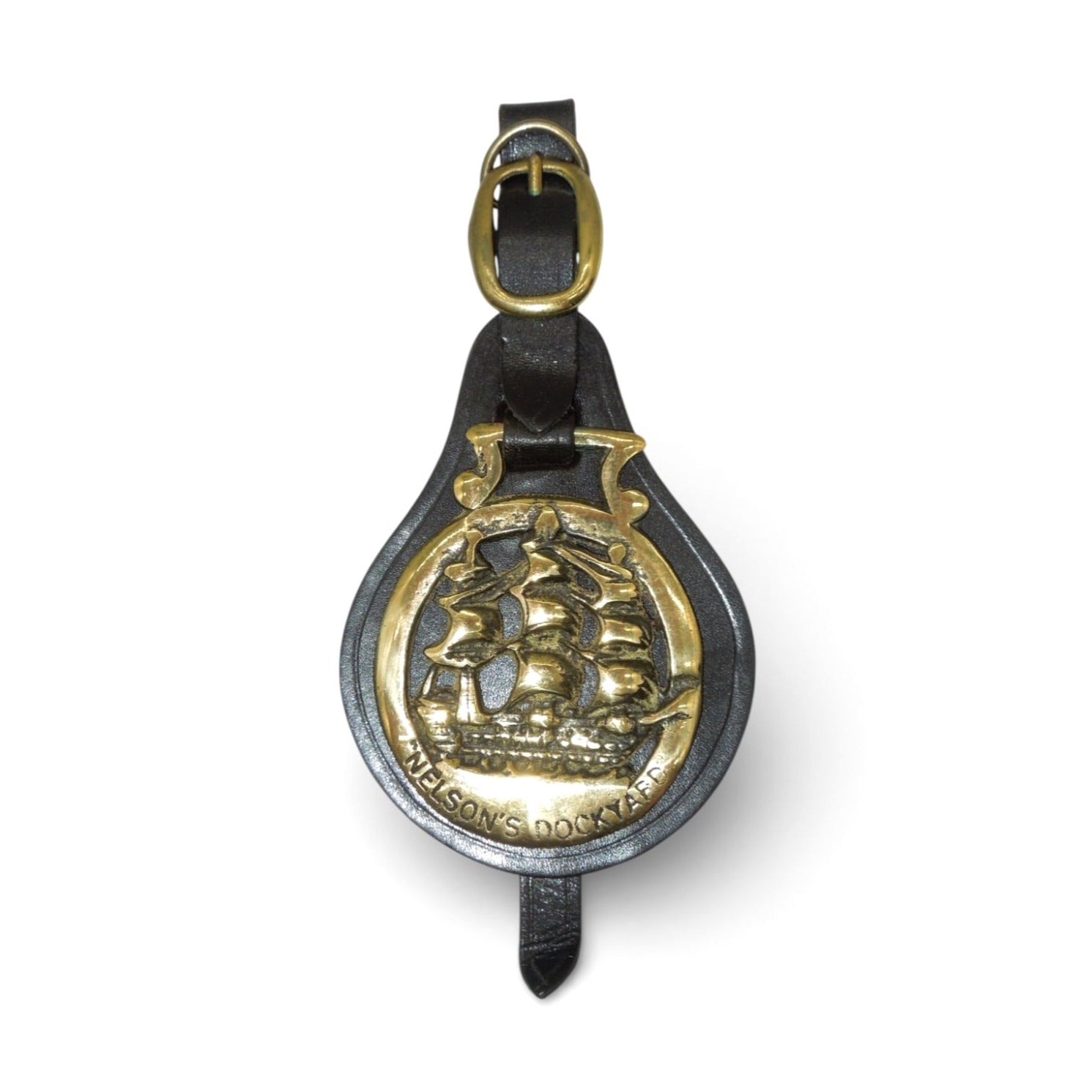 Nelson’s Dockyard Brass Equestrian Horse Medallion Vintage 6.7"