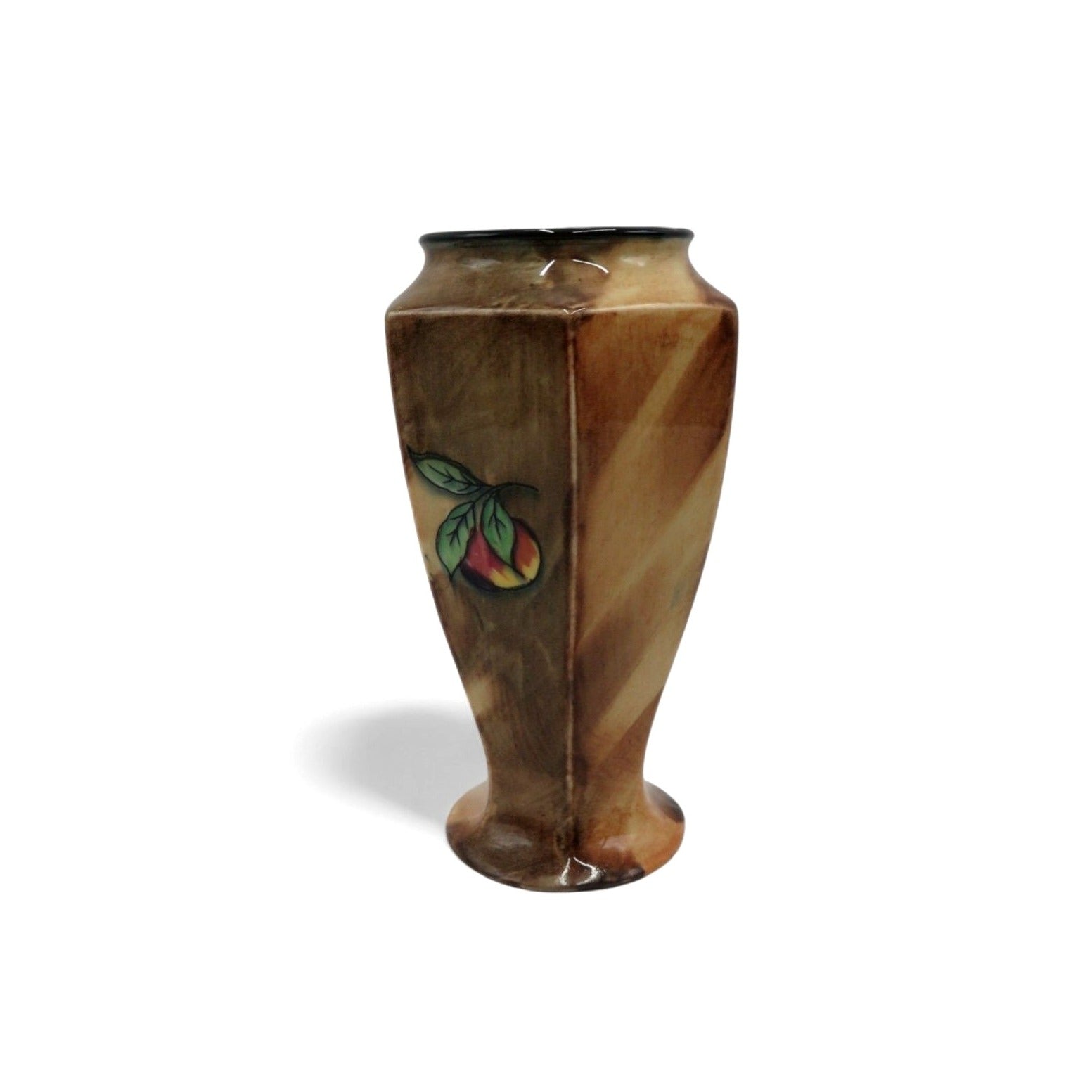Vintage H&K Tunstall Luscious Hand Painted Ceramic Fruit Vase England 6.5"
