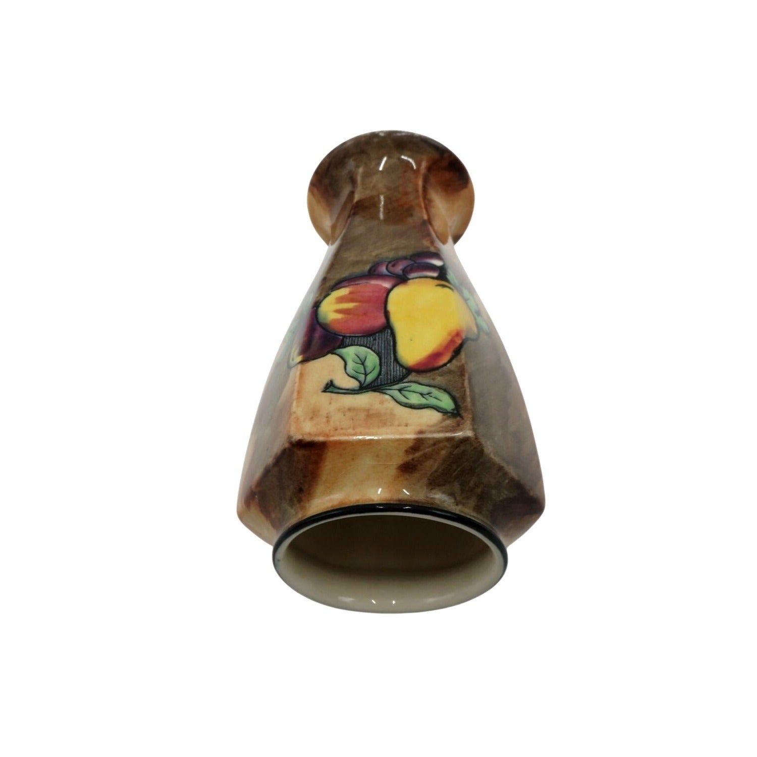 Vintage H&K Tunstall Luscious Hand Painted Ceramic Fruit Vase England 6.5"