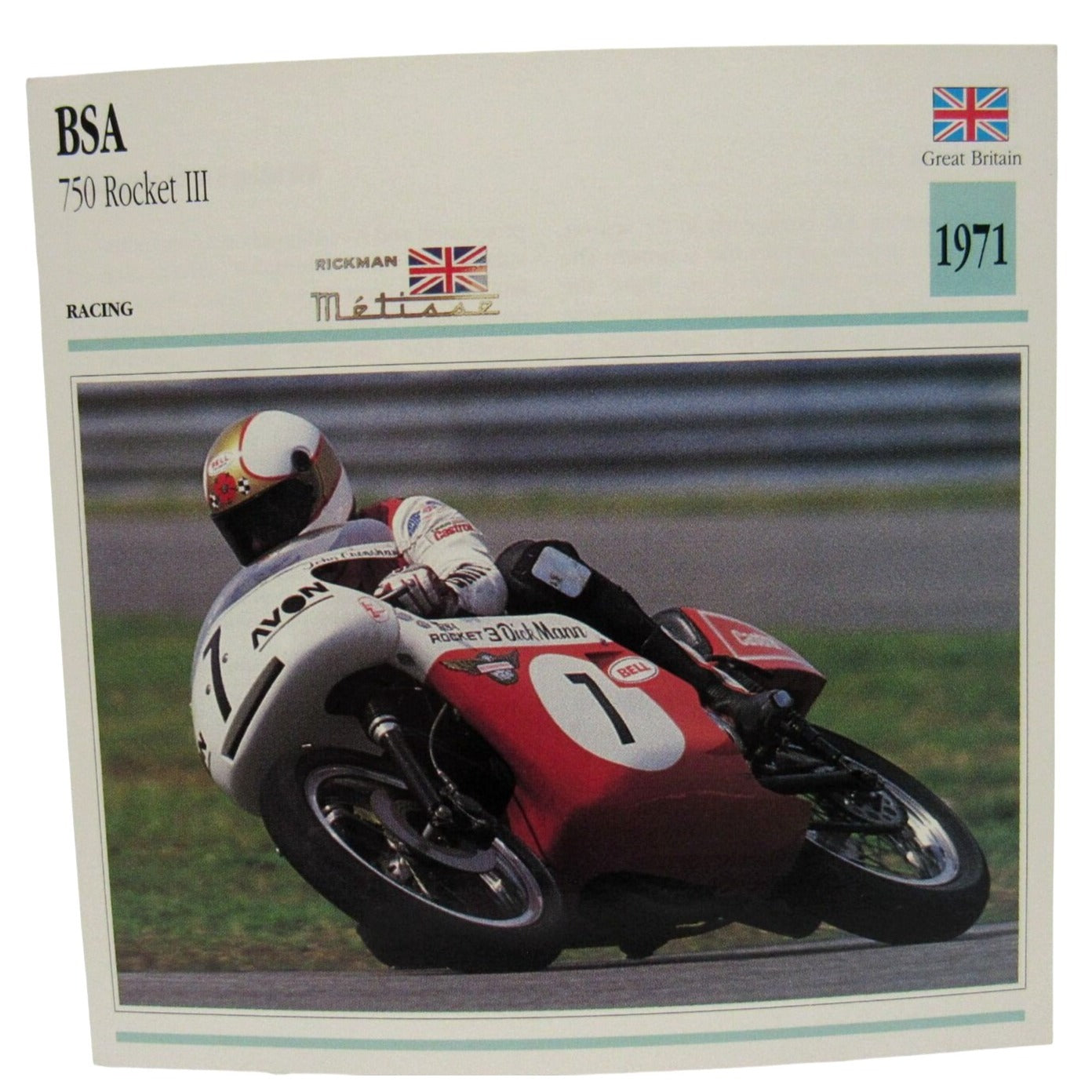 BSA 750 Rocket III 1971 Great Britain Atlas Edito-Service SA Card