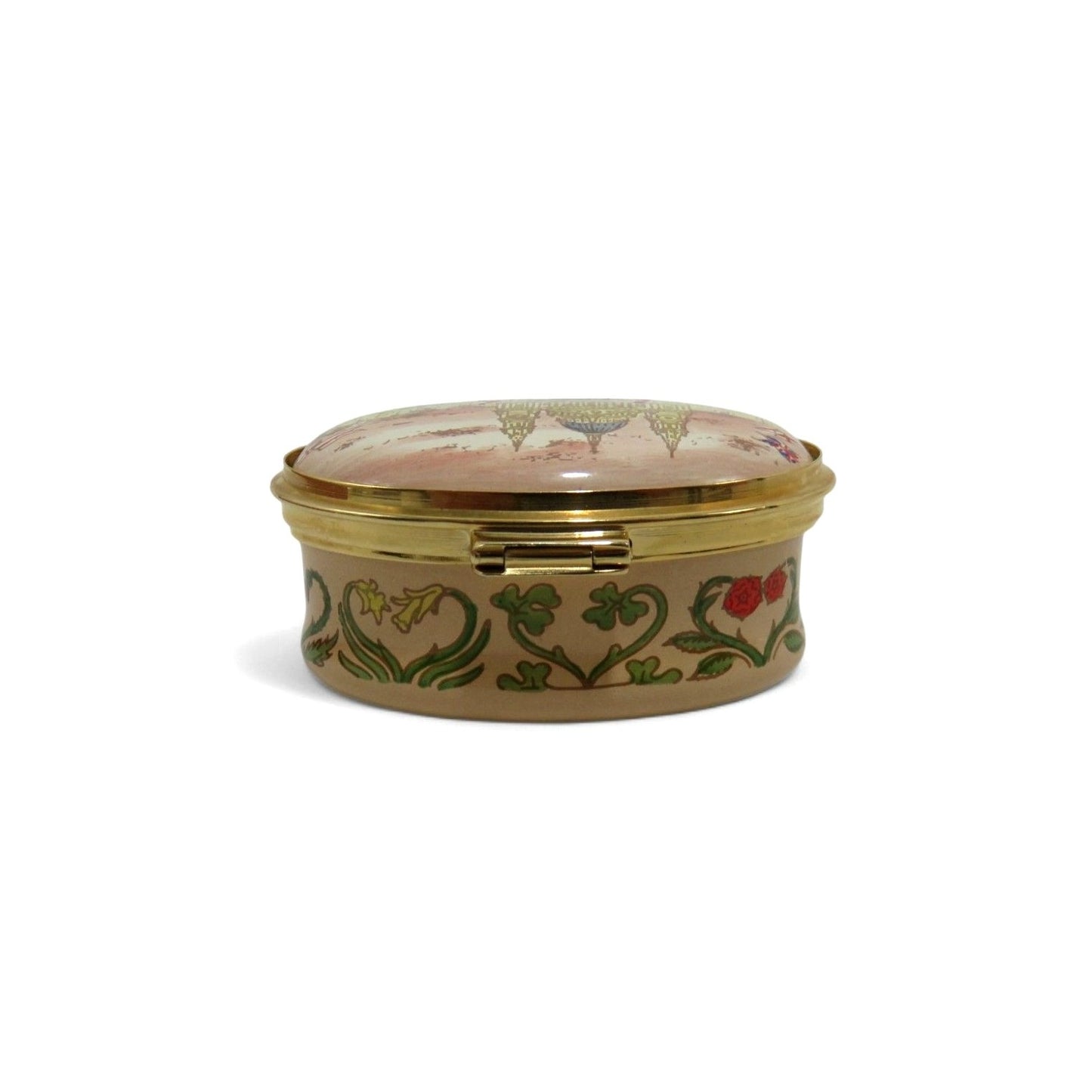 Vintage Staffordshire Enamels Royal Wedding 1981 Trinket Pill Box England
