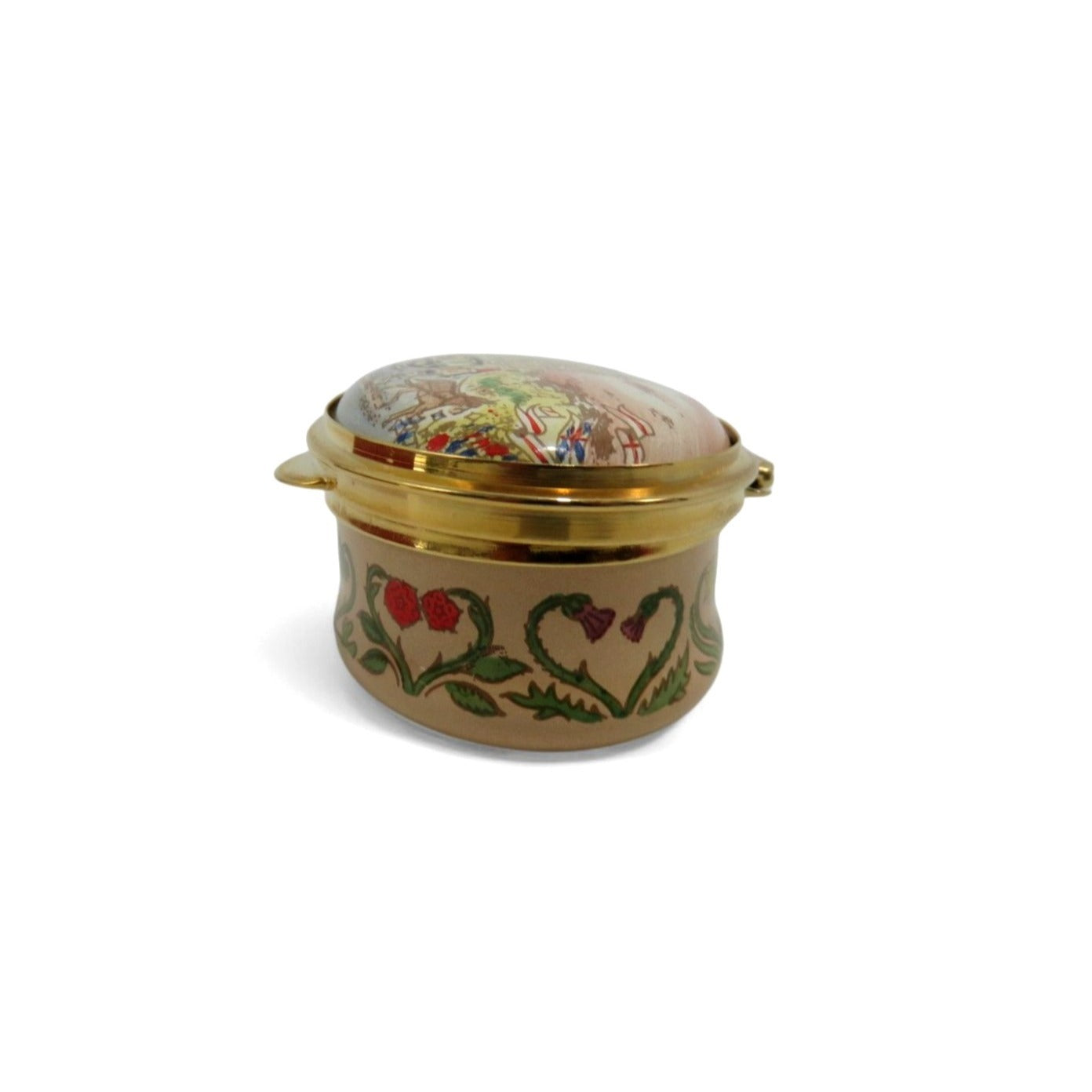 Vintage Staffordshire Enamels Royal Wedding 1981 Trinket Pill Box England