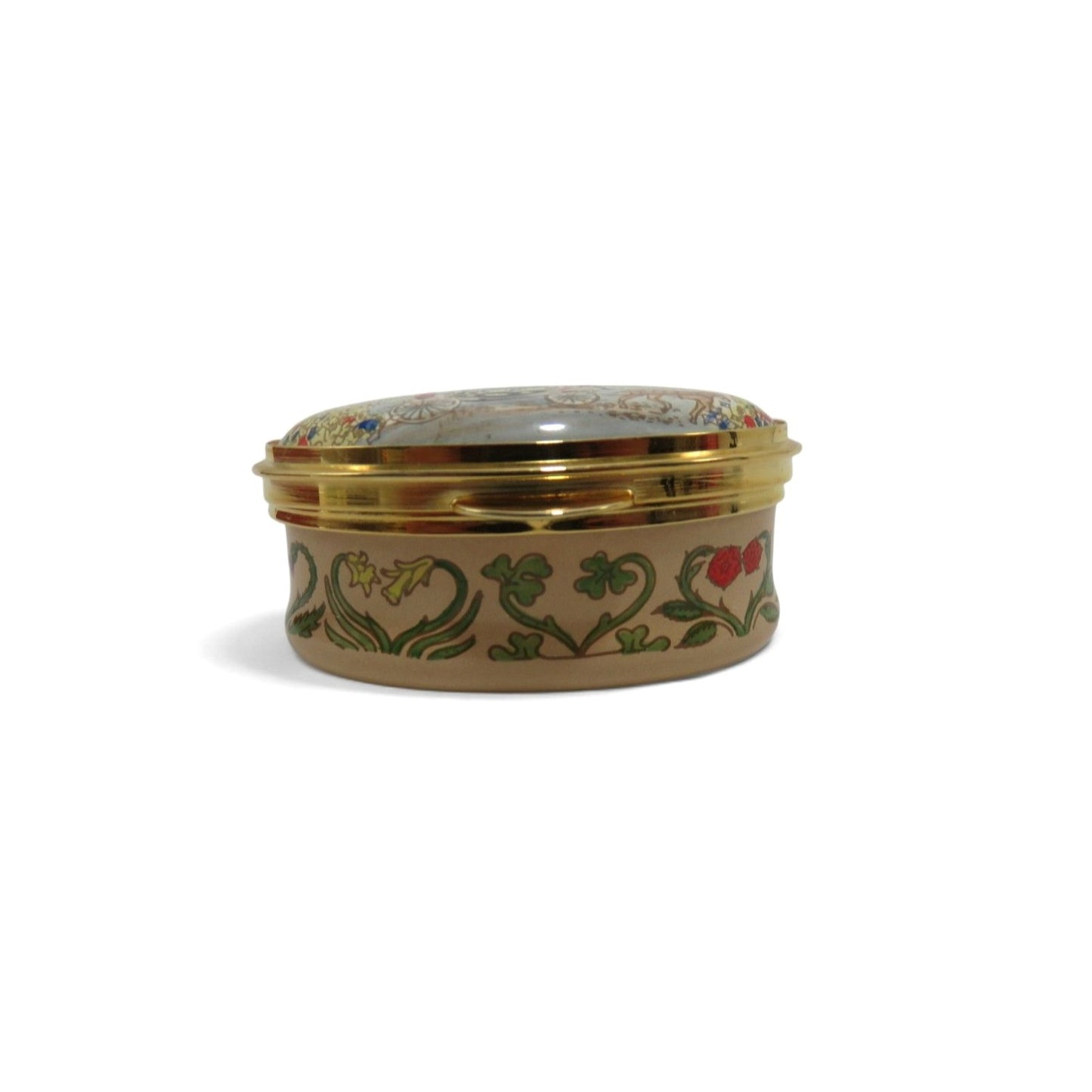 Vintage Staffordshire Enamels Royal Wedding 1981 Trinket Pill Box England