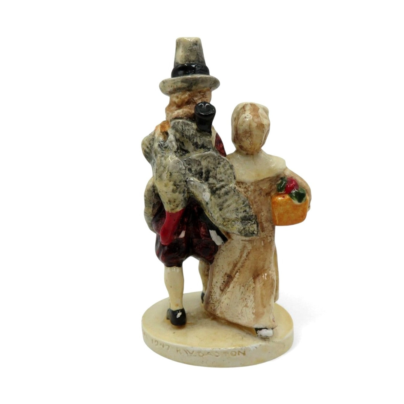 Sebastian Miniatures Pilgrims And Cranberry Picker Figurines USA Vintage