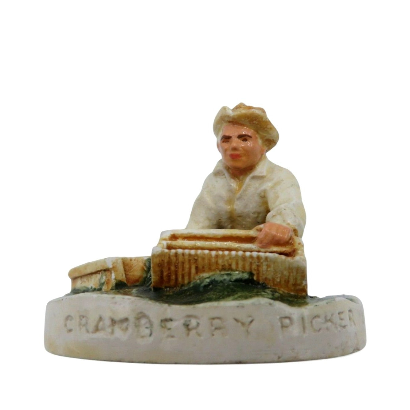Sebastian Miniatures Pilgrims And Cranberry Picker Figurines USA Vintage