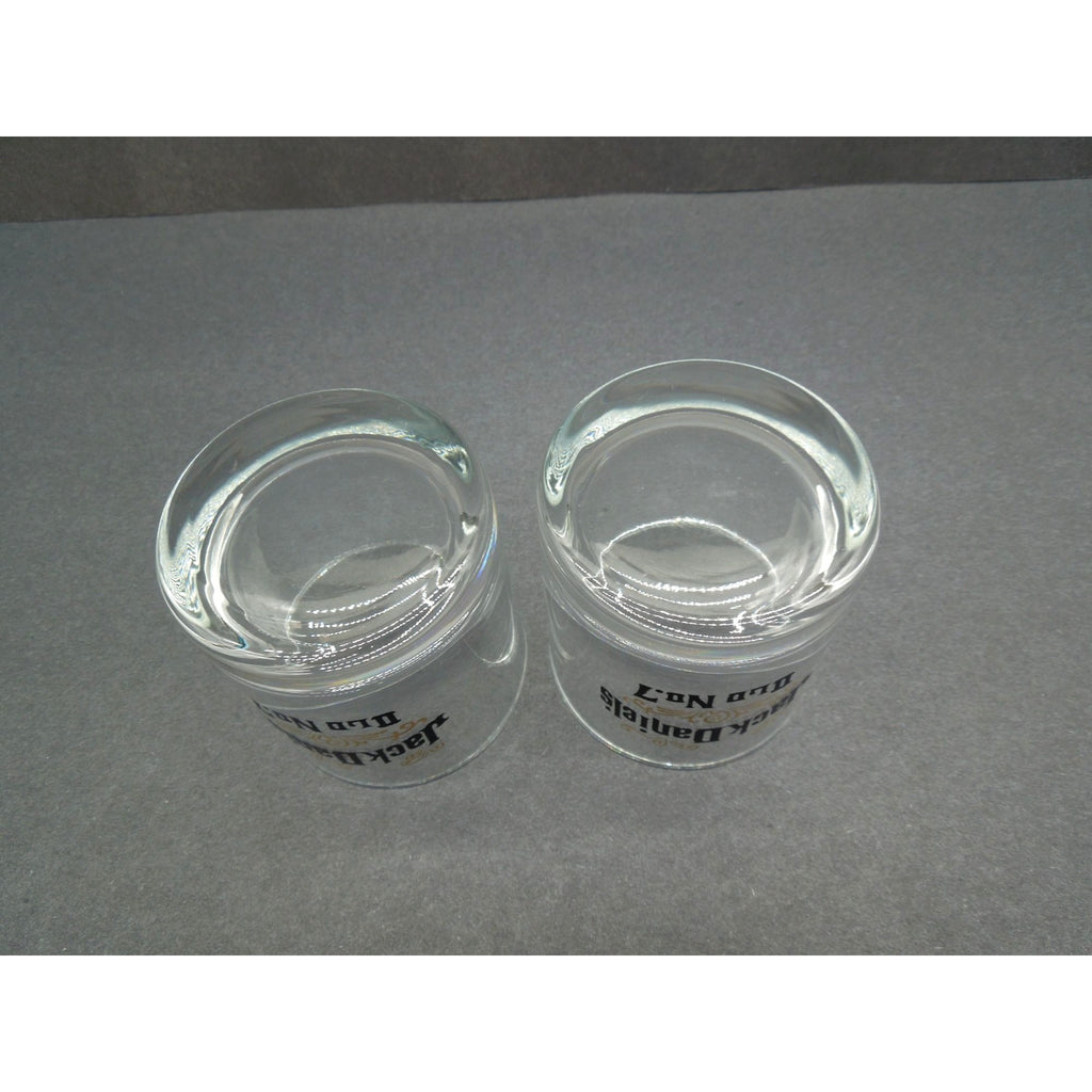 Jack Daniels Old No 7 Whiskey Glasses Set of 2 USA Vintage 3.1"