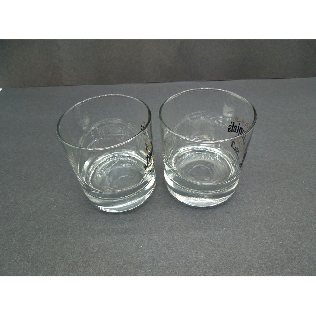 Jack Daniels Old No 7 Whiskey Glasses Set of 2 USA Vintage 3.1"