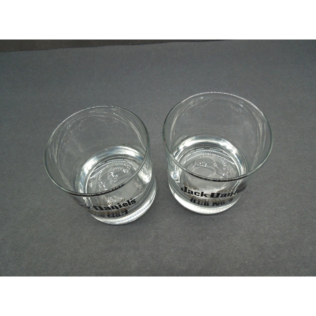 Jack Daniels Old No 7 Whiskey Glasses Set of 2 USA Vintage 3.1"