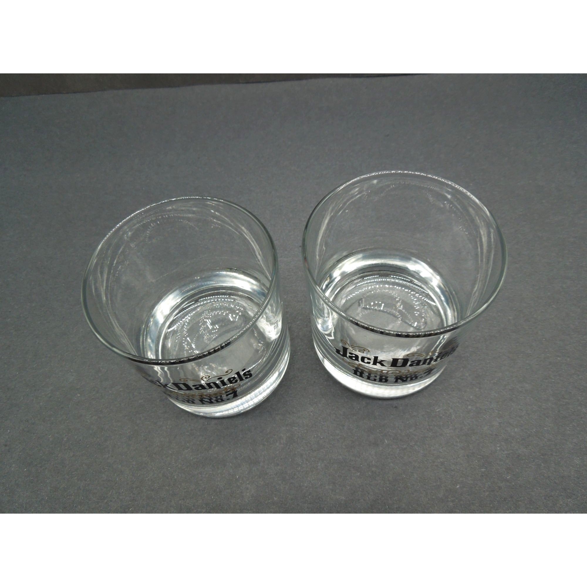 Jack Daniels Old No 7 Whiskey Glasses Set of 2 USA Vintage 3.1"
