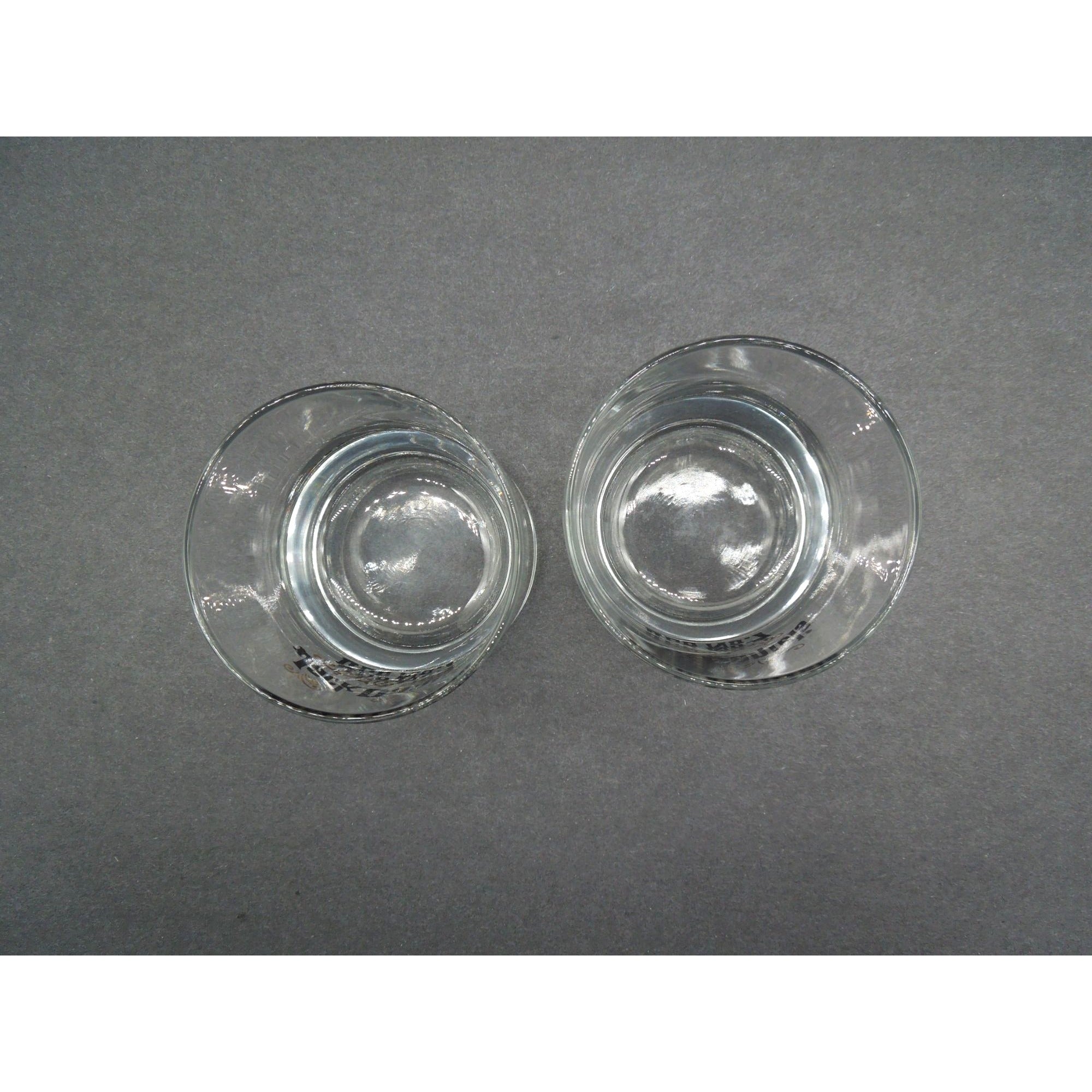Jack Daniels Old No 7 Whiskey Glasses Set of 2 USA Vintage 3.1"