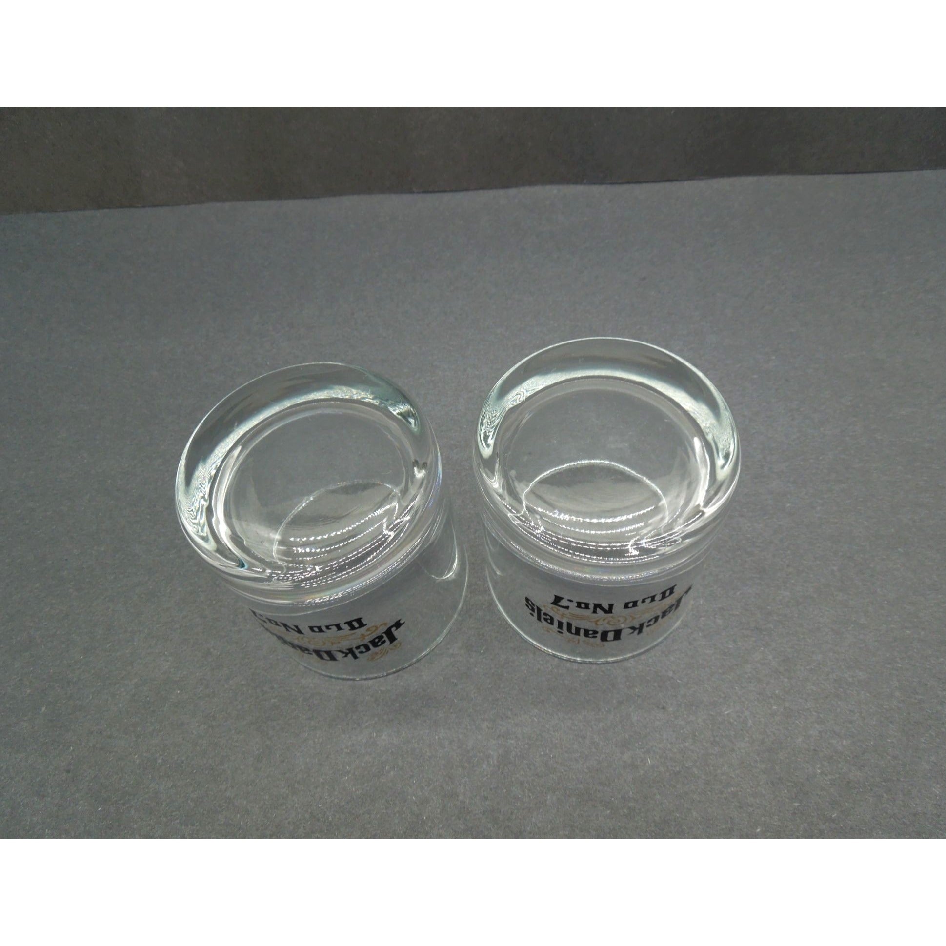 Jack Daniels Old No 7 Whiskey Glasses Set of 2 USA Vintage 3.1"