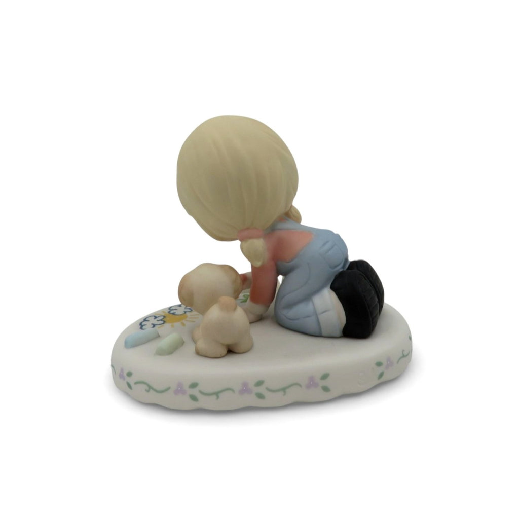 Precious Moments Age 8 Growing In Grace Porcelain Figurine Boxed Girl Puppy